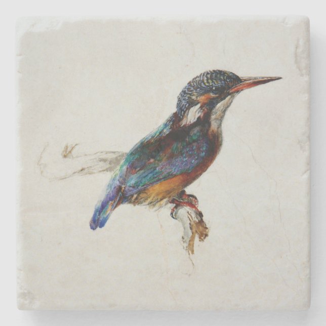 Kingfisher (by John Ruskin) Stone Coaster (Front)