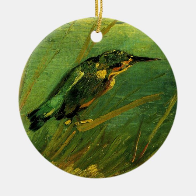 Kingfisher by Vincent van Gogh Ceramic Ornament (Front)