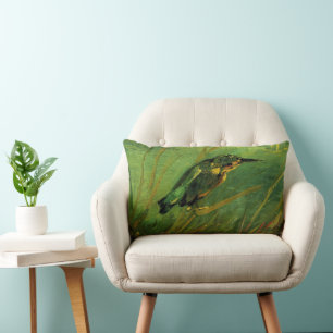 Kingfisher by Vincent van Gogh Lumbar Cushion