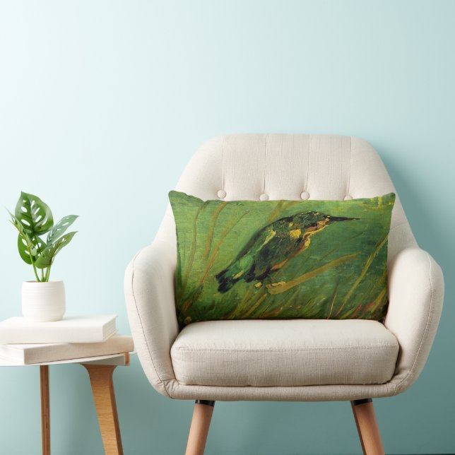 Kingfisher by Vincent van Gogh Lumbar Cushion (Chair)