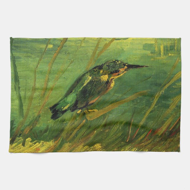 Kingfisher by Vincent van Gogh Tea Towel (Horizontal)