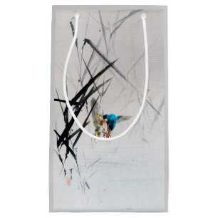 Kingfisher Catching Fish Among Reeds, Seitei Small Gift Bag