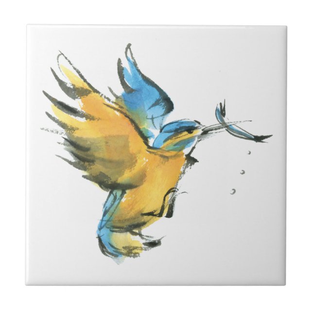 Kingfisher Ceramic Tile (Front)