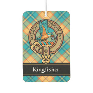 Kingfisher Crest over Tartan Air Freshener