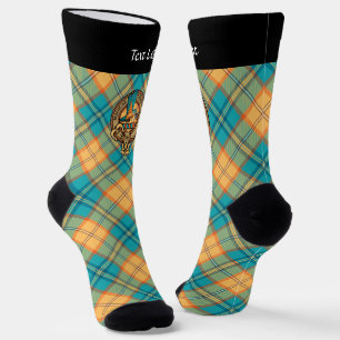 Kingfisher Crest over Tartan Socks