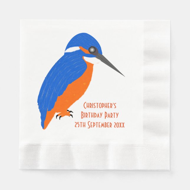 Kingfisher Design Napkin (Front)