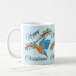 Kingfisher diving  Christmas Coffee Mug