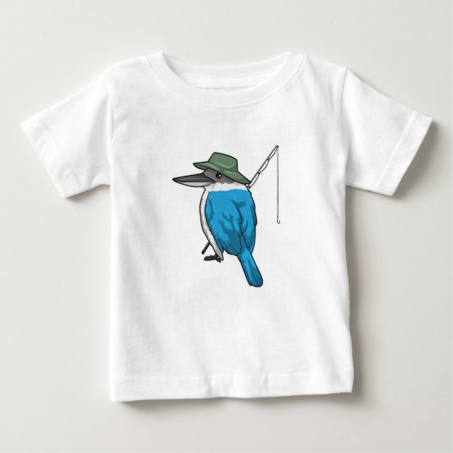 Kingfisher Fishing Fisher Fishing rod Baby T-Shirt (Front)