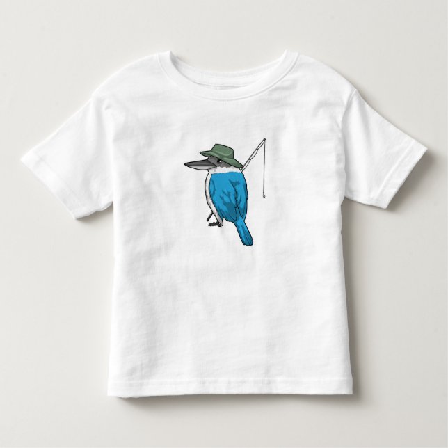 Kingfisher Fishing Fisher Fishing rod Toddler T-Shirt (Front)