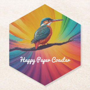Kingfisher Happy Paper Coaster