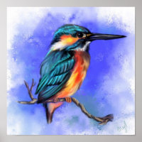 Kingfisher Poster Painting
