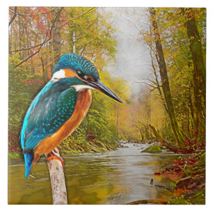 Kingfisher River Ceramic Tile