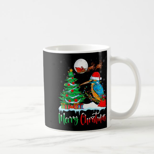 Kingfisher Santa Hat Xmas Tree Merry Christmas Kin Coffee Mug (Right)