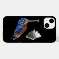KINGFISHER,SEA SHELL AND PEARL Electric Blue,Black