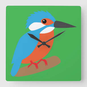 Kingfisher Square Wall Clock