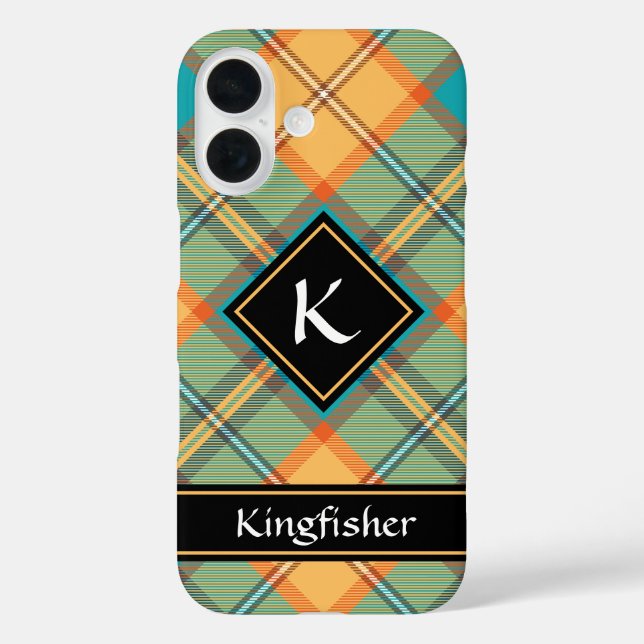 Kingfisher Tartan Case-Mate iPhone Case (Back)
