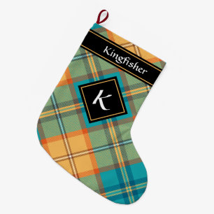 Kingfisher Tartan Christmas Stocking