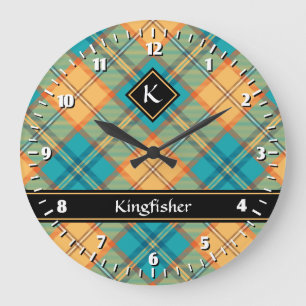 Kingfisher Tartan Large Clock