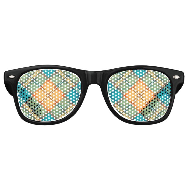 Kingfisher Tartan Retro Sunglasses (Front)