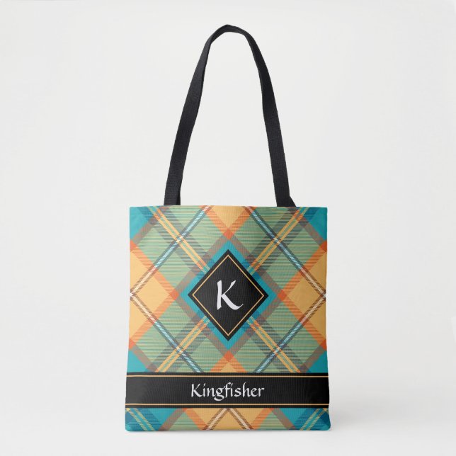 Kingfisher Tartan Tote Bag (Front)