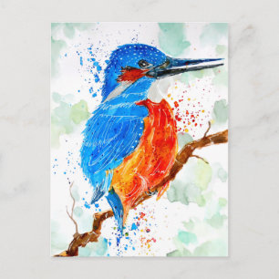 Kingfisher Waiting for Prey Postcard