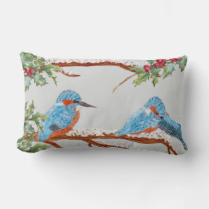 Kingfisher with a plan of action  lumbar cushion