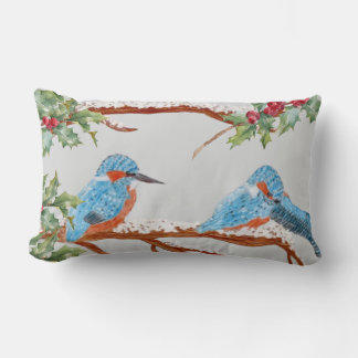 Kingfisher with a plan of action  lumbar cushion