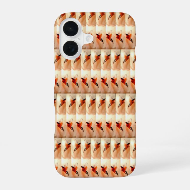 KIngfishers in Flight Fun Retro Bird Pattern iPhone 16 Case (Back)