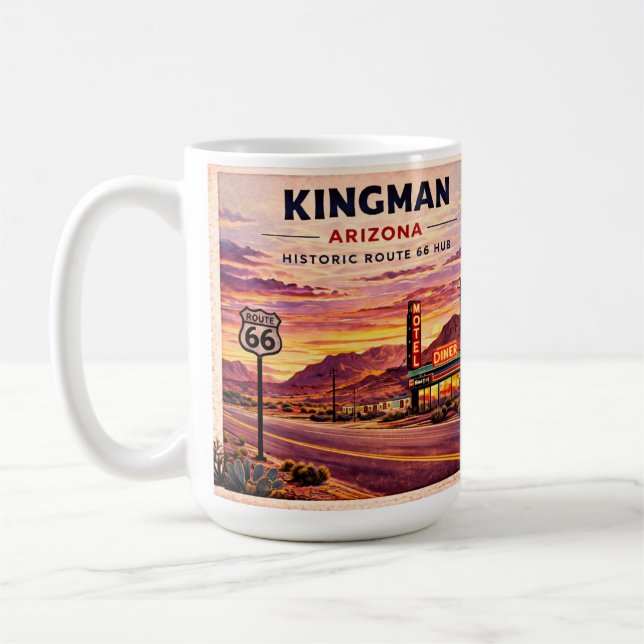Kingman Route 66 Coffee Cup Roadside Gift (Left)