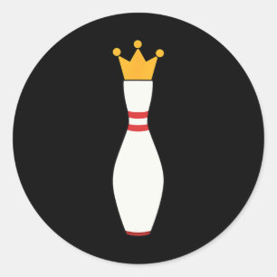 Kingpin T Shirt Bowling League Gift Classic Round Sticker