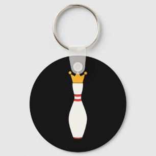 Kingpin T Shirt Bowling League Gift Key Ring
