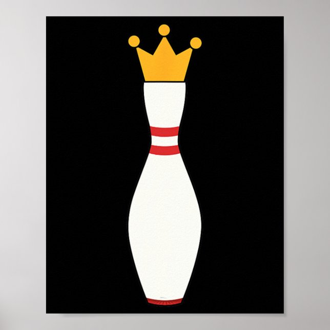Kingpin T Shirt Bowling League Gift  Poster (Front)