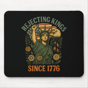 Kings 1776 Foxglove Daisy Tulip Flowers Bald Eagle Mouse Pad