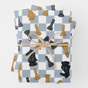 Kings and Queens Chess Chessmaster Game Wrapping Paper Sheet