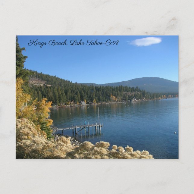 Kings Beach Lake Tahoe Postcard (Front)