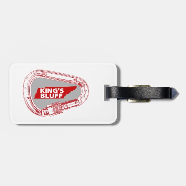 King's Bluff Tennessee Rock Climbing Carabiner Luggage Tag (Back Horizontal)