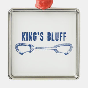 King's Bluff Tennessee Rock Climbing Quickdraw Metal Ornament