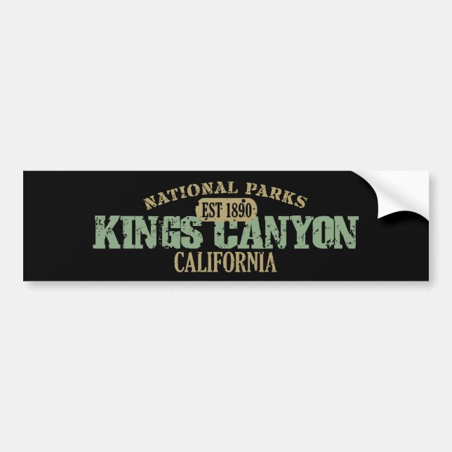 Kings Canyon National Park Bumper Sticker (Front)