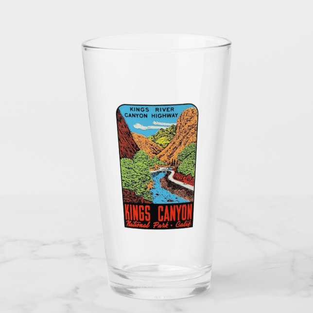 Kings Canyon National Park, California  Pint Glass (Front)