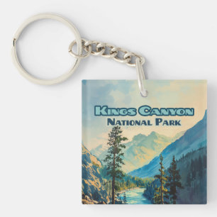 Kings Canyon National Park California Vintage Key Ring