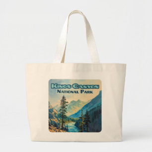 Kings Canyon National Park California Vintage Large Tote Bag