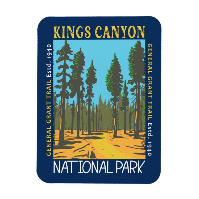Kings Canyon National Park General Grant Trail  Magnet (Vertical)