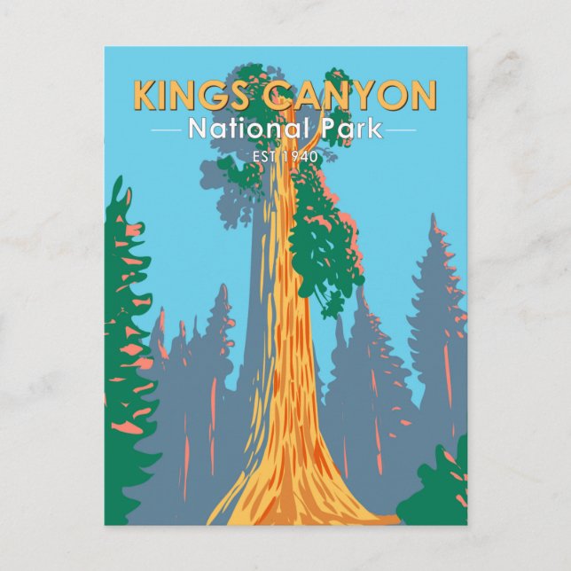 Kings Canyon National Park General Grant Tree Postcard (Front)