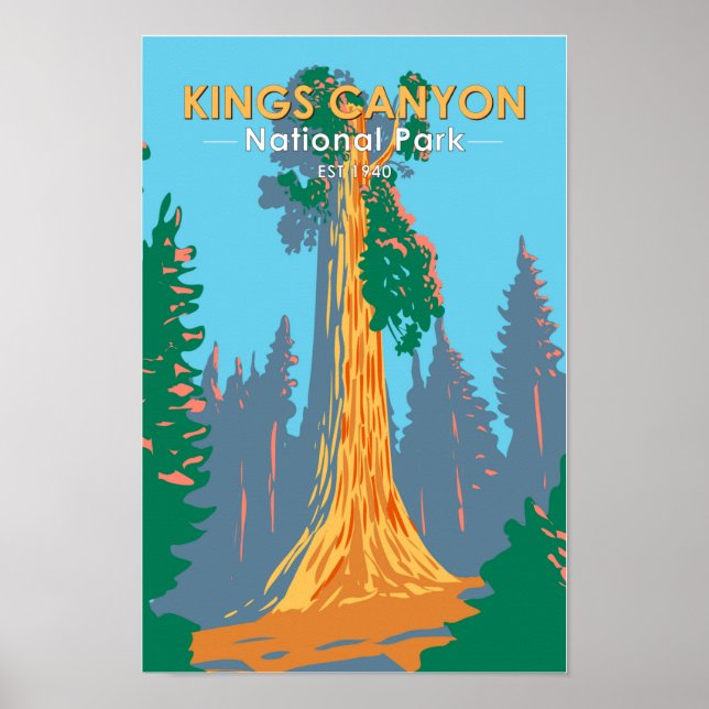 Kings Canyon National Park General Grant Tree Poster (Front)