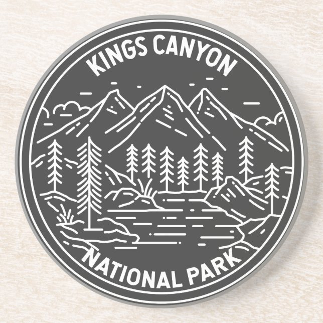 Kings Canyon National Park Monoline  Coaster (Front)