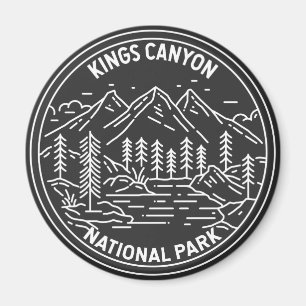 Kings Canyon National Park Monoline  Magnet