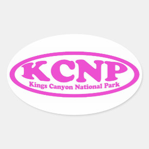 Kings Canyon National Park pink oval sticker