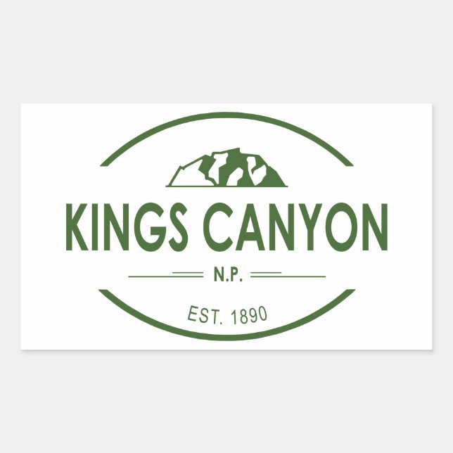 Kings Canyon National Park Rectangular Sticker (Front)