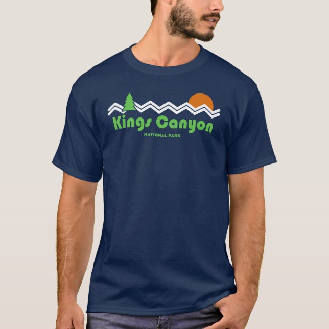 Kings Canyon National Park Retro T-Shirt (Front)