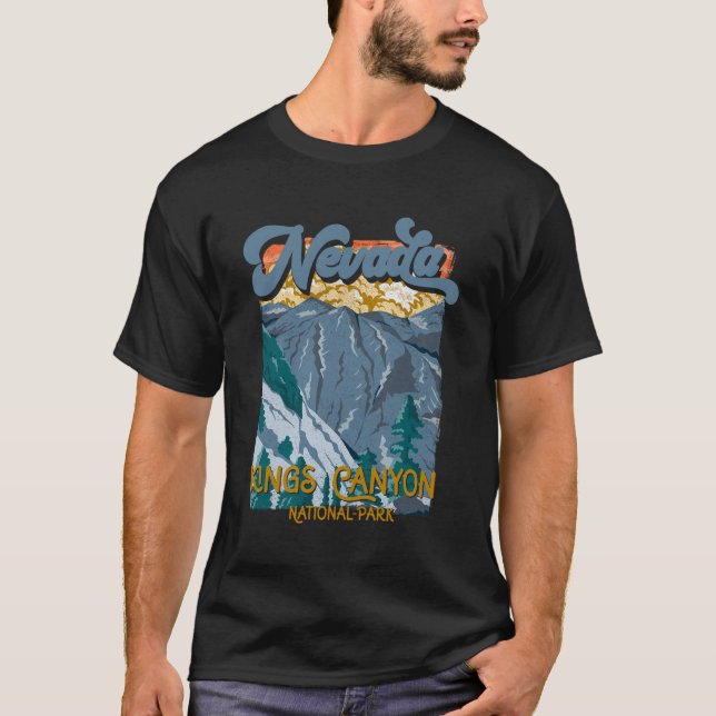 Kings Canyon National Park Silver Nevada State Nv  T-Shirt (Front)